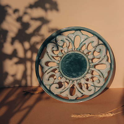 بشقاب کنده کاری سرامیک